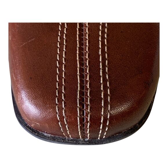 Liz Claiborne Slip On Mules 6.5 Brown Leather Slides Block Heel Rich Mom Office - Picture 5 of 15